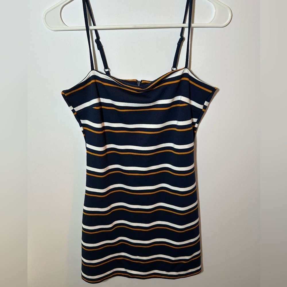 Kendall & Kylie Navy Striped Mini Dress
